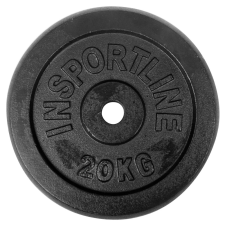 Insportline Öntöttvas súlyzótárcsa inSPORTline Castblack 20 kg kézisúlyzó