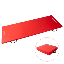 Insportline Összehajtható gimnasztikai szőnyeg inSPORTline Trifold 195x90x5 cm piros tornaszőnyeg