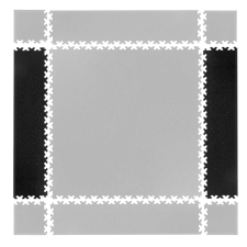 Insportline Puzzle fitness szőnyeg összekötő elem Simple 2db fekete tornaszőnyeg