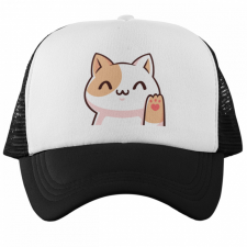  Integető cuki cica Emoji - Trucker Hálós Baseball Sapka női sapka