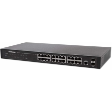 Intellinet 560917 hálózati kapcsoló Vezérelt Gigabit Ethernet (10/100/1000) 1U Fekete (560917) hub és switch