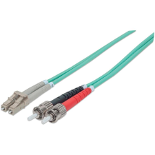 Intellinet 751117 száloptikás kábel 1 M ST LC OM3 Türkizkék (751117) kábel és adapter