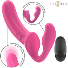 INTENSE FUN INTENZÍV - AMY DUPLA VIBRÁTOR 20 CM RÓZSASZÍN TÁVIRÁNYÍTÓVAL vibrátorok
