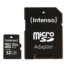 Intenso 32gb microsdxc professional class 10 u3 v30 + adapterrel 3433480 memóriakártya