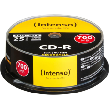 Intenso CD-R  Intenso 700MB  25pcs Cakebox "printable inkjet"  52 (1801124) írható és újraírható média