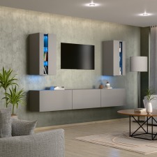 Intenso Concept-21 nappali faliszekrény sor - 240 cm (szürkésbarna) bútor