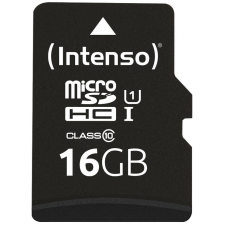 Intenso SD MicroSD Card 16GB Intenso SD-HC UHS-I inkl. SD- Adapter retail (3424470) memóriakártya