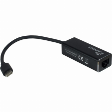 Inter-Tech KAB Adapter USB-C > Gigabit Lan RJ45 1000 MBit/s Inter-Tech Black (88885438) kábel és adapter