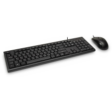 Inter-Tech Tas KM-3149R Tastatur+Maus QWERTY dt/kyril. schw. retail (88884091) billentyűzet