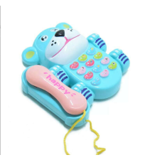 Interaktív játéktelefon zenével-Kék elektronikus játék