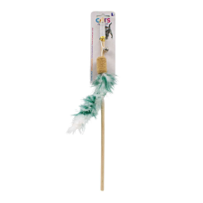  Interaktív macska stick down táska fehér és zöld 40cm játék macskáknak
