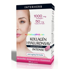 Interherb Kollagén &amp; Hyaluronsav INTENSE 30 db kapszula, retinol, biotin, c-vitamin - Interherb vitamin és táplálékkiegészítő