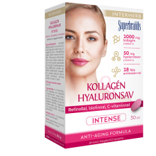 Interherb kollagén és hyaluronsav szépségformula intense tabletta 30 db vitamin és táplálékkiegészítő