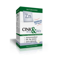 Interherb Szerves Cink 25mg - Réz Tabletta 60db vitamin és táplálékkiegészítő