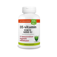  Interherb XXL D3-vitamin forte 4000 IU kapszula (90 db) vitamin és táplálékkiegészítő