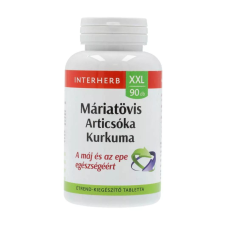 Interherb XXL Máriatövis-Articsóka-Kurkuma tabletta 90 db vitamin és táplálékkiegészítő