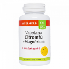 Interherb XXL Valeriana + Citromfű +Magnézium tabletta 90 db vitamin és táplálékkiegészítő