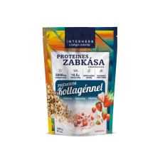 Interherb zabkása proteines eper ízű (prémium kollagénnel) 1000 g reform élelmiszer