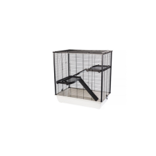 ,InterZoo, INTERZOO Frodo + műanyag rágcsáló ketrec 78 cm meleg szürke ketrec, szállítóbox rágcsálóknak