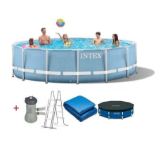 Intex Fémvázas medence szett Intex Prism 457x107 cm medence