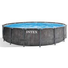 Intex Premium Frame Pool Set Prism Greywood kör medence (457 x 122 cm) medence