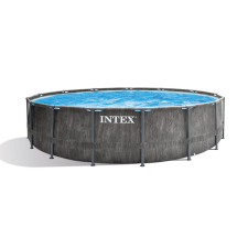 Intex Premium Frame Pool Set Prism Greywood kör medence (457 x 122 cm) (126742GN) medence