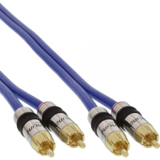 Intos InLine 4043718018185 audio kábel 3 M 2 x RCA Kék (89703P) kábel és adapter