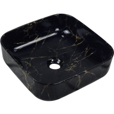 Invena Malaga mosdótál 39x39 cm négyzet fekete CE-39-704 fürdőkellék