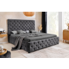 INVICTA Design ágy Laney 160 x 200 cm szürke bársony ágyneműtartóval