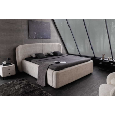 INVICTA Design ágy Lunara 180x200cm szürkés bézs bouclé ágy és ágykellék