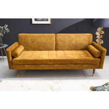 INVICTA Design ágyazható kanapé Walvia 196 cm mustársárga bútor