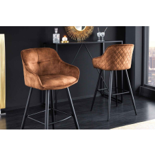 INVICTA Design bárszék Natasha barna bársony bútor