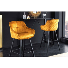 INVICTA Design bárszék Natasha mustársárga bársony bútor