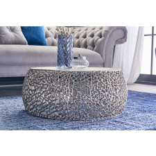 INVICTA Design dohányzóasztal Auralis 75 cm ezüst bútor