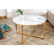 INVICTA Design dohányzóasztal Latrisha 80 cm fehér márvány bútor