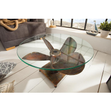 INVICTA Design dohányzóasztal Propeller, 60 cm, antik réz bútor