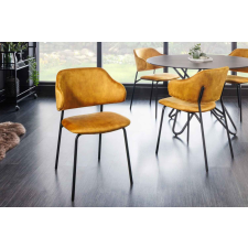 INVICTA Design étkezőszék Takuya mustársárga bársony bútor