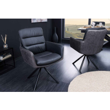 INVICTA Design forgószék Maddison antracit III bőr bútor