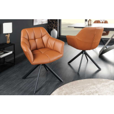 INVICTA Design forgószék Vallerina cognac barna bőr bútor