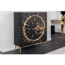 INVICTA Design magas komód Dalton 120 cm fekete mangó bútor