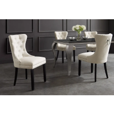 INVICTA Design szék Queen II. bézs len bútor