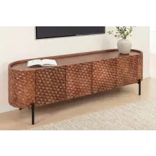 INVICTA Design TV asztal Nobile 160 cm 3D barna mangófa bútor