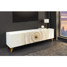 INVICTA Design TV asztal Venetia 180 cm fehér-arany mangófa bútor