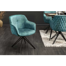 INVICTA Stílusos szék Natasha kékeszöld bársony bútor