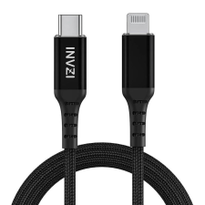 INVZI USB-C to Lightning Cable, MFi, 2m (Black) kábel és adapter