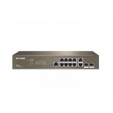 IP-COM 10x 10/100/1000 + 2x SFP vezérelhető switch (G5312F) (G5312F) hub és switch