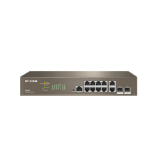 IP-COM Switch Vezérelhető - G5312F (10x1Gbps; 2x SFP; 1x console port; L3) hub és switch