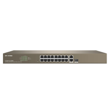 IP-COM Switch Vezérelhető PoE - F1218P-16-250W (16x100Mbps + 2x1Gbps; 1x1Gbps SFP; 16 af/at PoE+ port; 230W) hub és switch