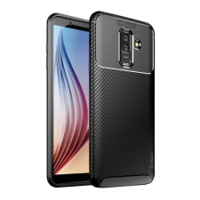 IPAKY szilikon telefonvédő (karbon minta) FEKETE [Samsung Galaxy A6+ (2018) SM-A605F] (5996457810567) tok és táska