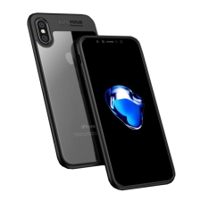 IPAKY telefonvédő Apple iPhone XS 5.8 szilikon keret (BUMPER, közepesen ütésálló, akril hátlap) fekete tok és táska